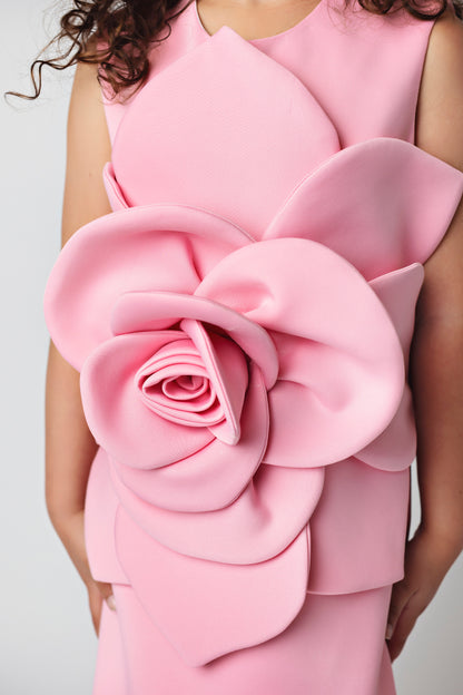 Powder Pink Flower Dress